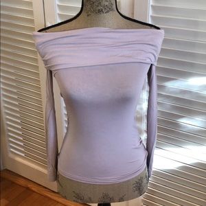 Aritzia Wilfred off the shoulder long sleeve shirt